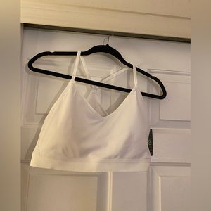 New with tags white sports bra